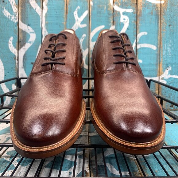 NEW ALDO Plain toe Brown Leather 5-Hole Mens Oxford Casual Shoes Sz 10 main image 4